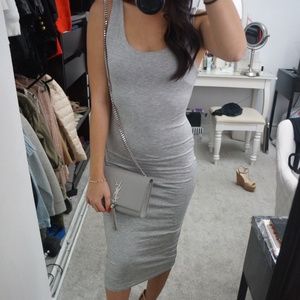 Grey Midi Bodycon Dress